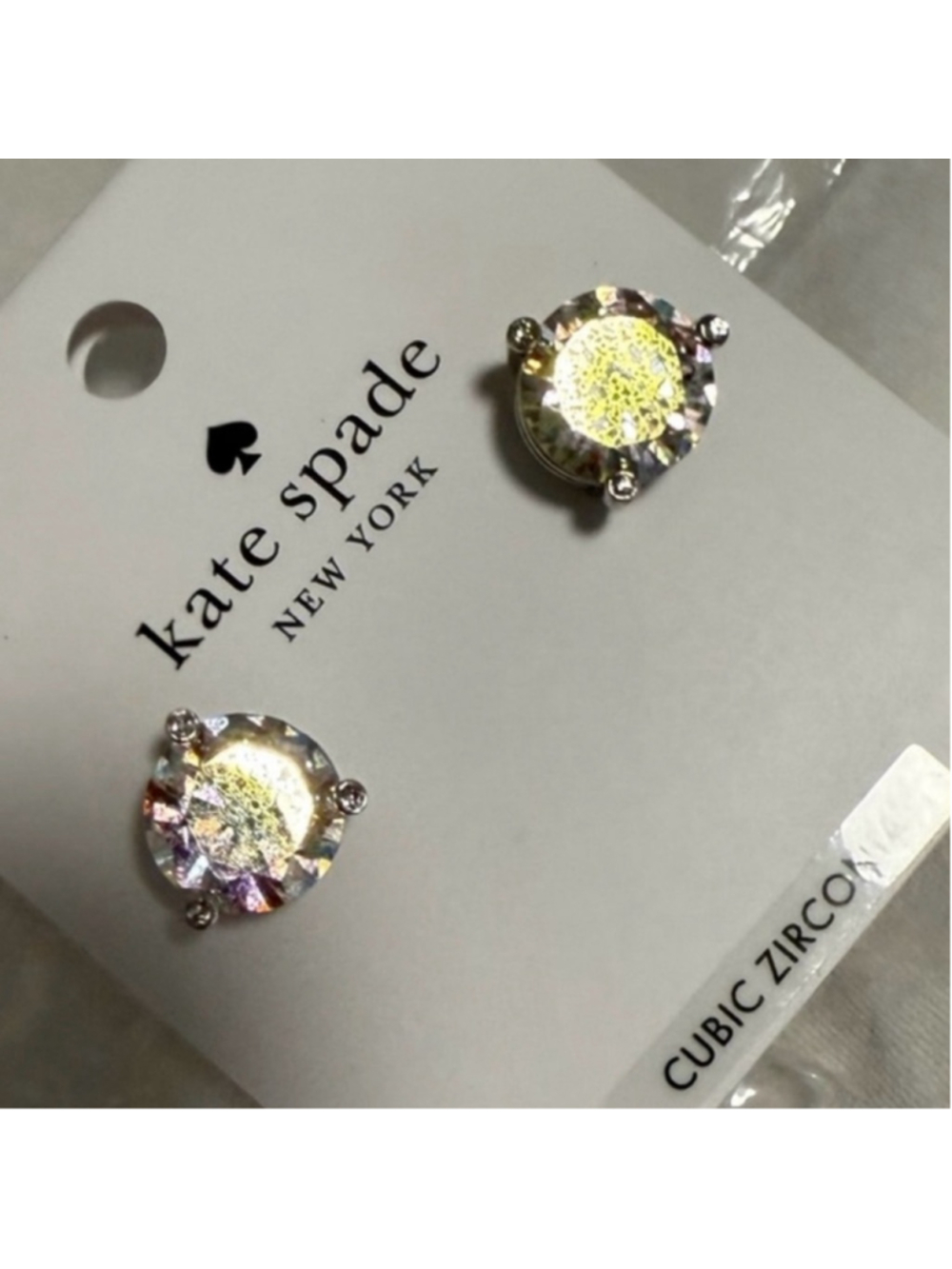 Kate Spade New York Cubic Zirconia Silver Stud “Rise and Shine” Earrings NWT - Picture 6 of 8